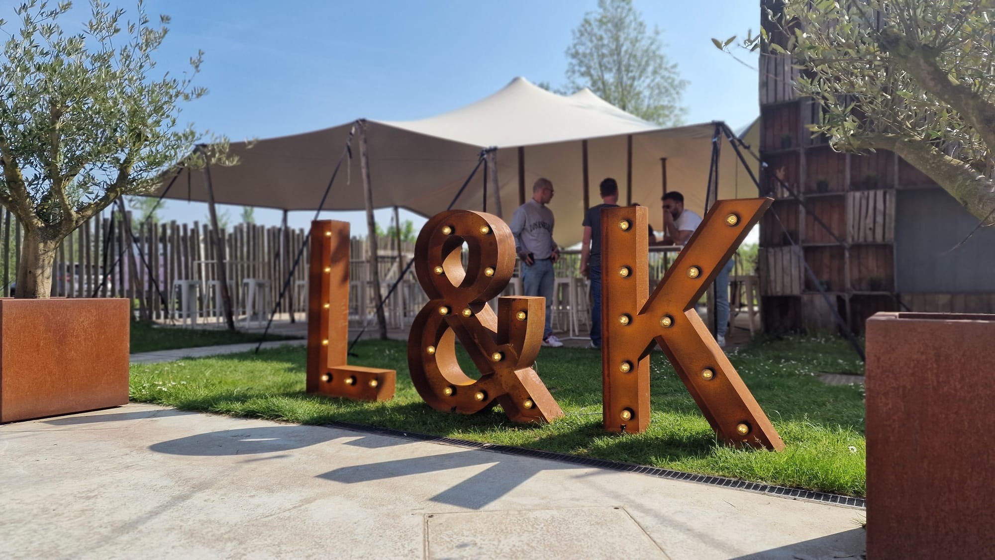 L & K marquee letters